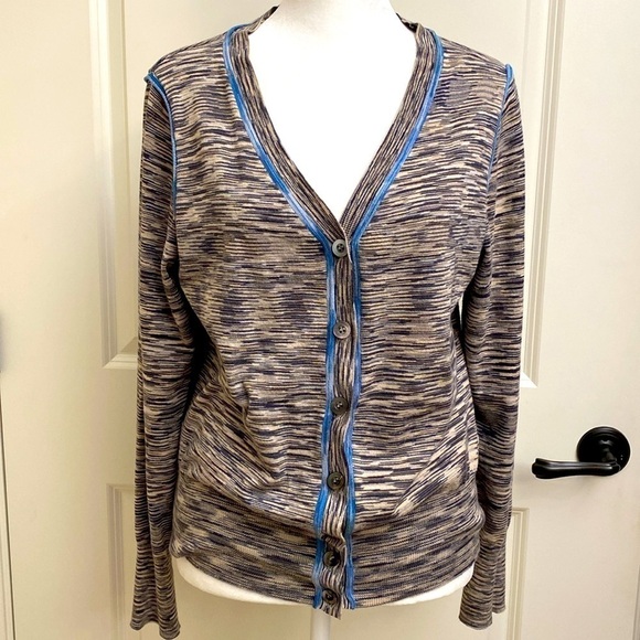 Sundance Slice of sky Cardigan Sweater Women’s M space dye knit southwestern - Picture 1 of 7